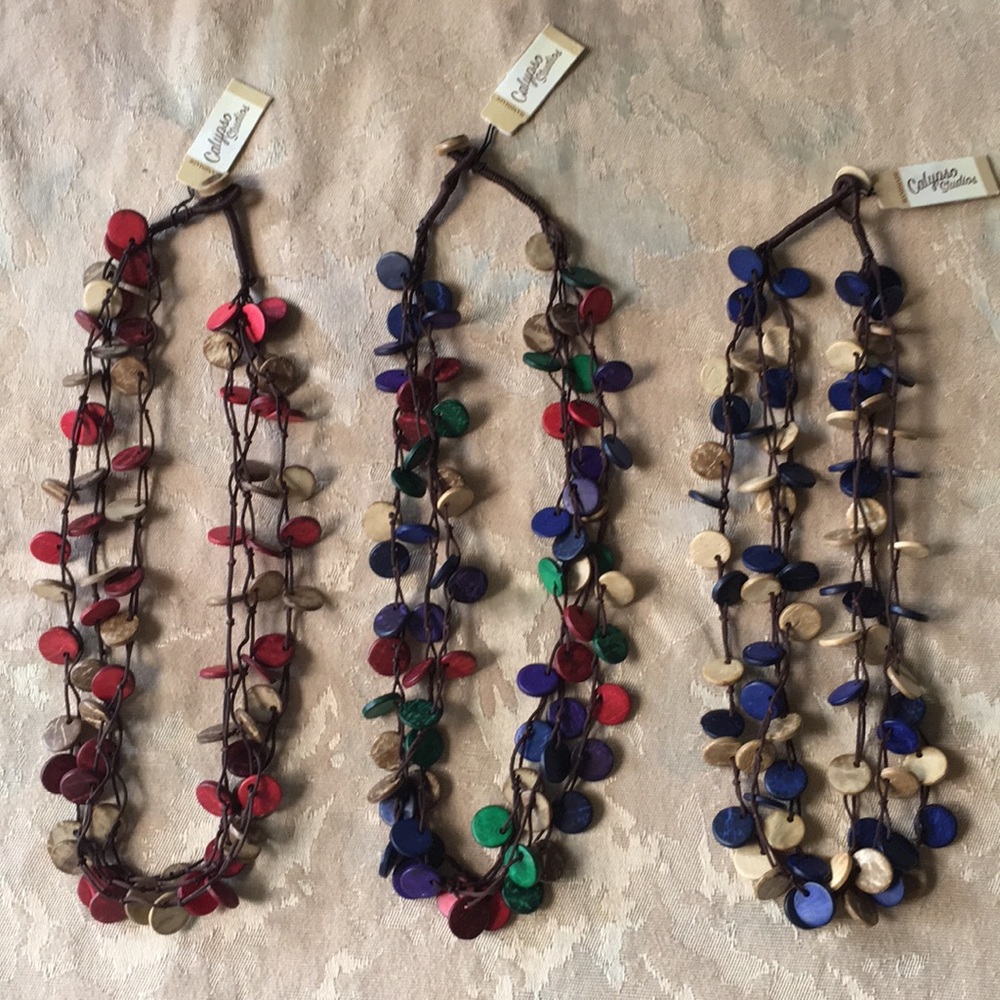 3 Bundled Shell Necklaces-Calypso Studios NWT